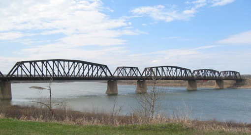 South SK river at St. Louis bridge