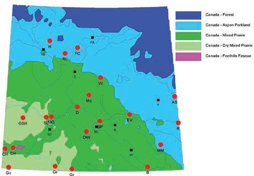 South SK protected areas 1961-90